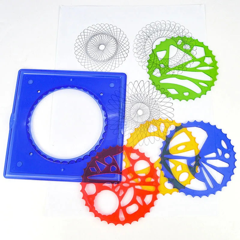 Classic Gear Wheel Spiral Circle Template Drawing Toys Children