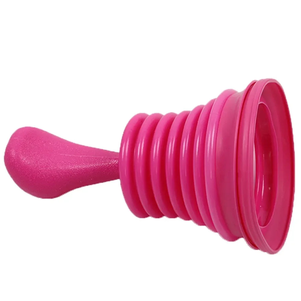 1PC Pipeline Dredge Suction Cup Toilet Plungers Press Cleaning Sink Drain Pipe Tool Sink Pipe Strong Dredger Tools Accessories Peaceful Pleasures Health and Wellness hot pink