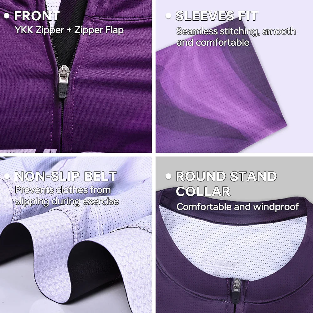 X-TIGER Men's Long Sleeve Cycling Jersey – Breathable Slim Fit