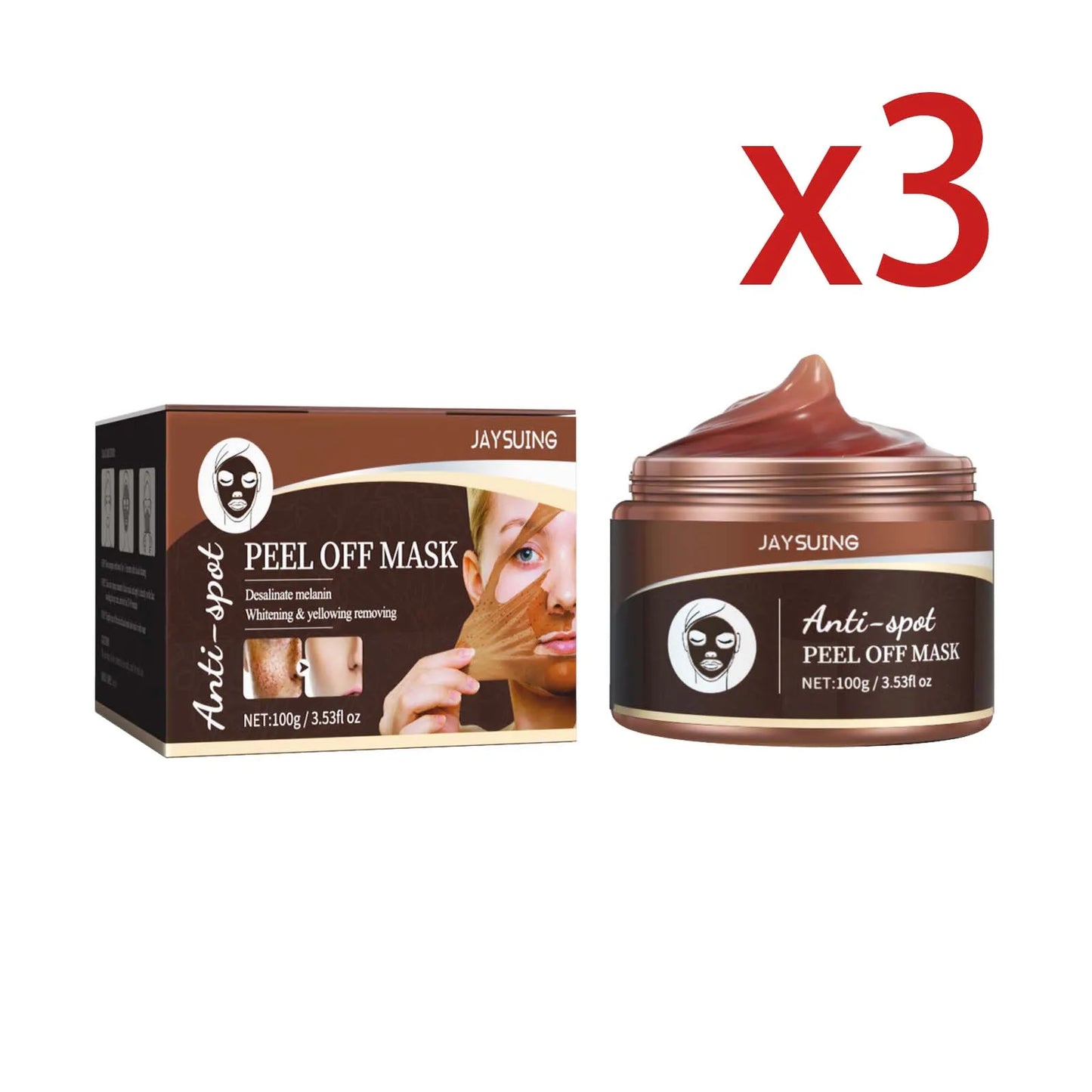 Firming Brighten Facial Peel-Off Mask Reduce Melanin Production Improve Dullness Deep Nourish Skin Moisturiz Sleep Facial Mask Peaceful Pleasures Health and Wellness 3x100g 100g