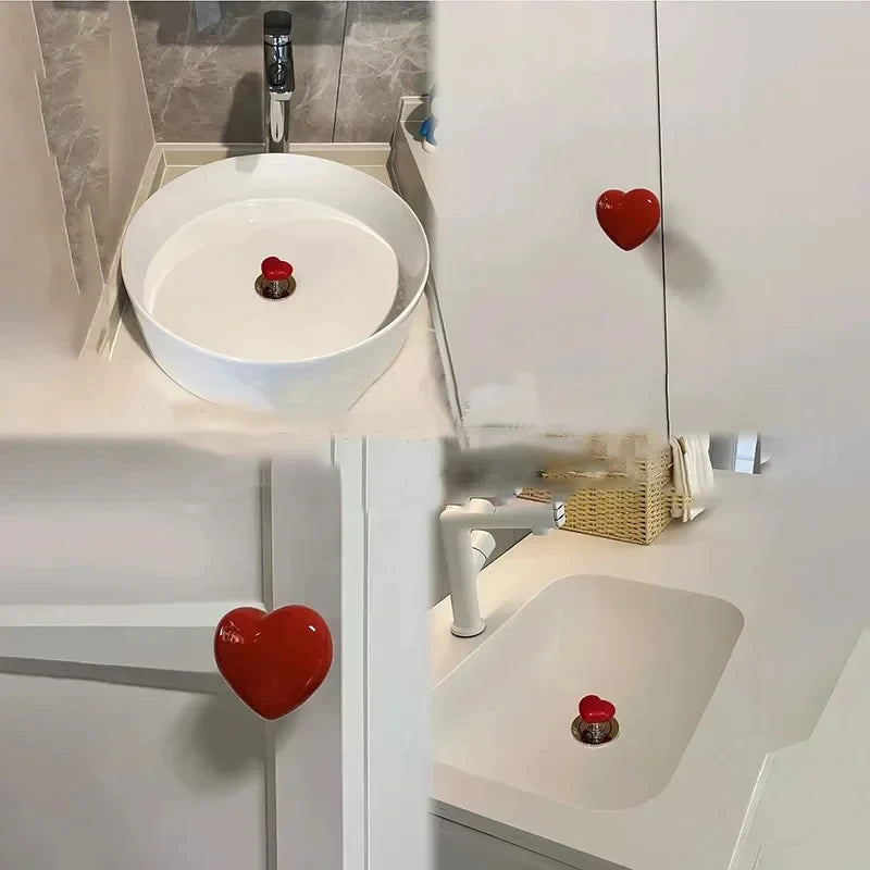 Heart-Shaped Toilet Flush Button | Cute Bathroom Décor