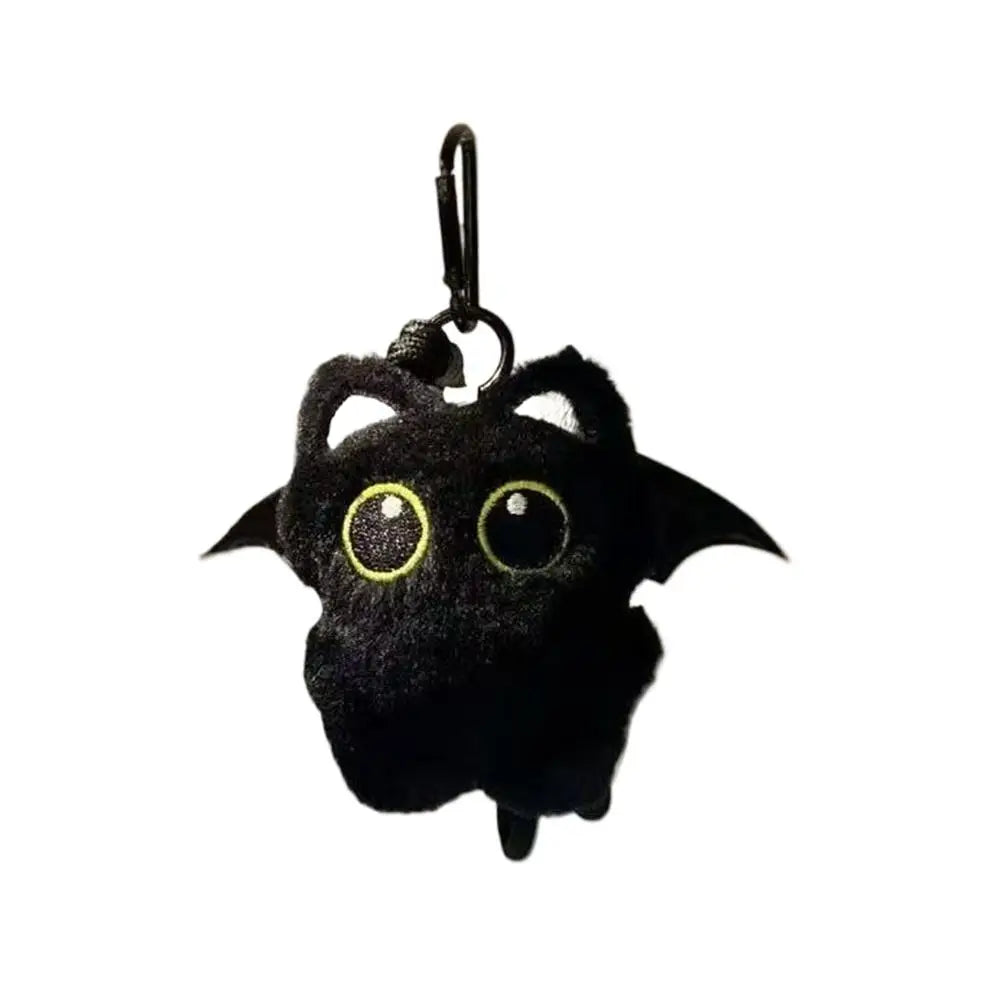 Black Cat Plush Keychain Charm | Cute Stuffed Cat Bag Pendant Plush Keychain Charm Peaceful Pleasures Health and Wellness C 1pc