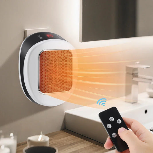 AFDEAL 600W Plug-In Wall Space Heater with Remote & LED Display Wall Space Heater Oasis Select