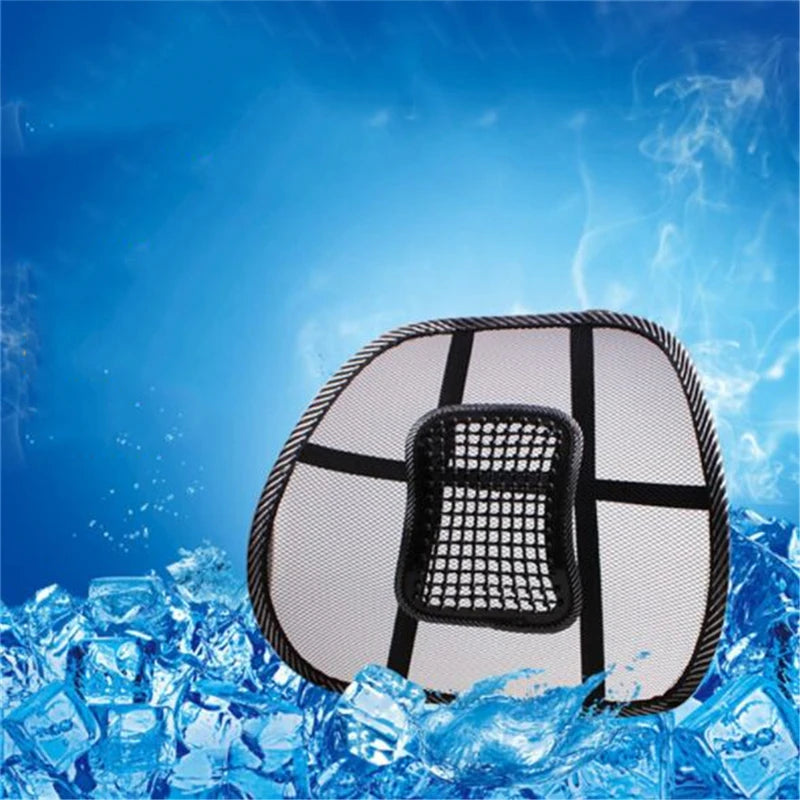 Car Seat Office Chair Massage Back Lumbar Support Mesh Ventilate Cushion Pad Black Mesh Back Lumbar Cushion For Car Driver Peaceful Pleasures Health and Wellness