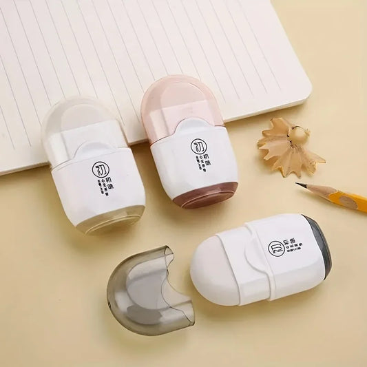 2-in-1 Eraser & Pencil Sharpener Combo | Portable Student Tool Eraser Sharpener Combo Peaceful Pleasures Health and Wellness