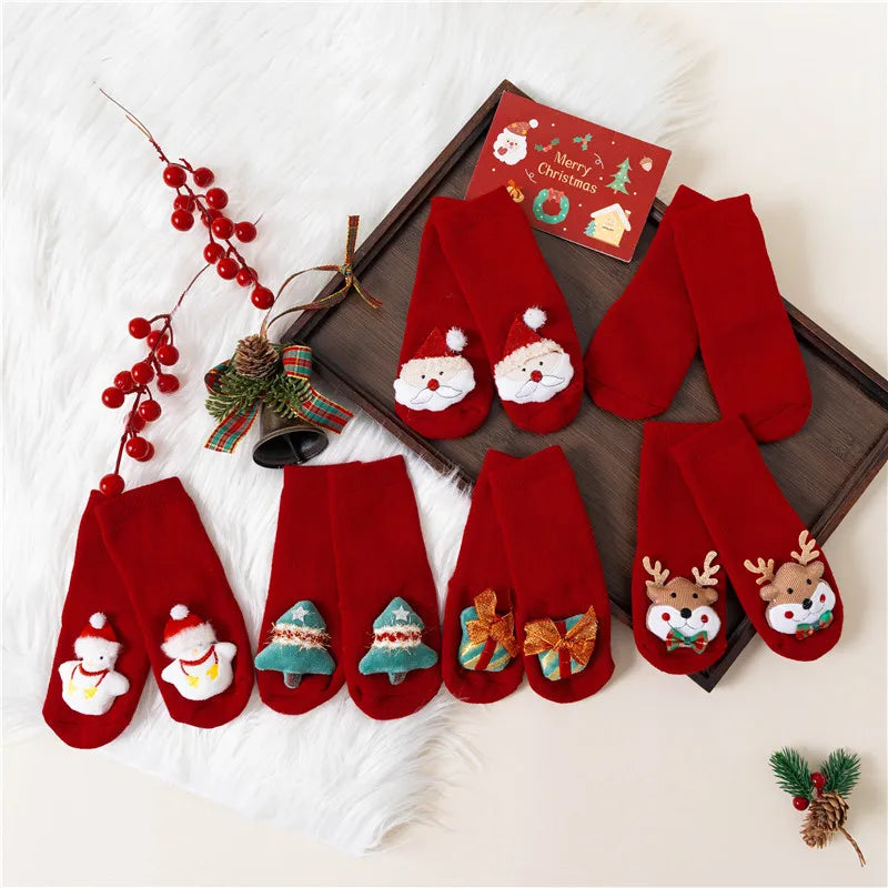 Christmas Baby Socks | Thick Cotton Anti-Slip Toddler Socks