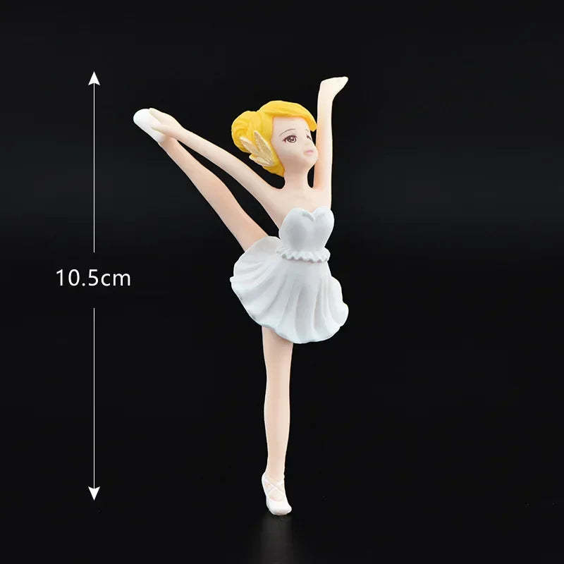Miniature DIY Doll House Ornament Micro Landscape Garden Ornament Girls Figurines Ballerina Girls Micro Landscape Dancing Girl Peaceful Pleasures Health and Wellness white 2