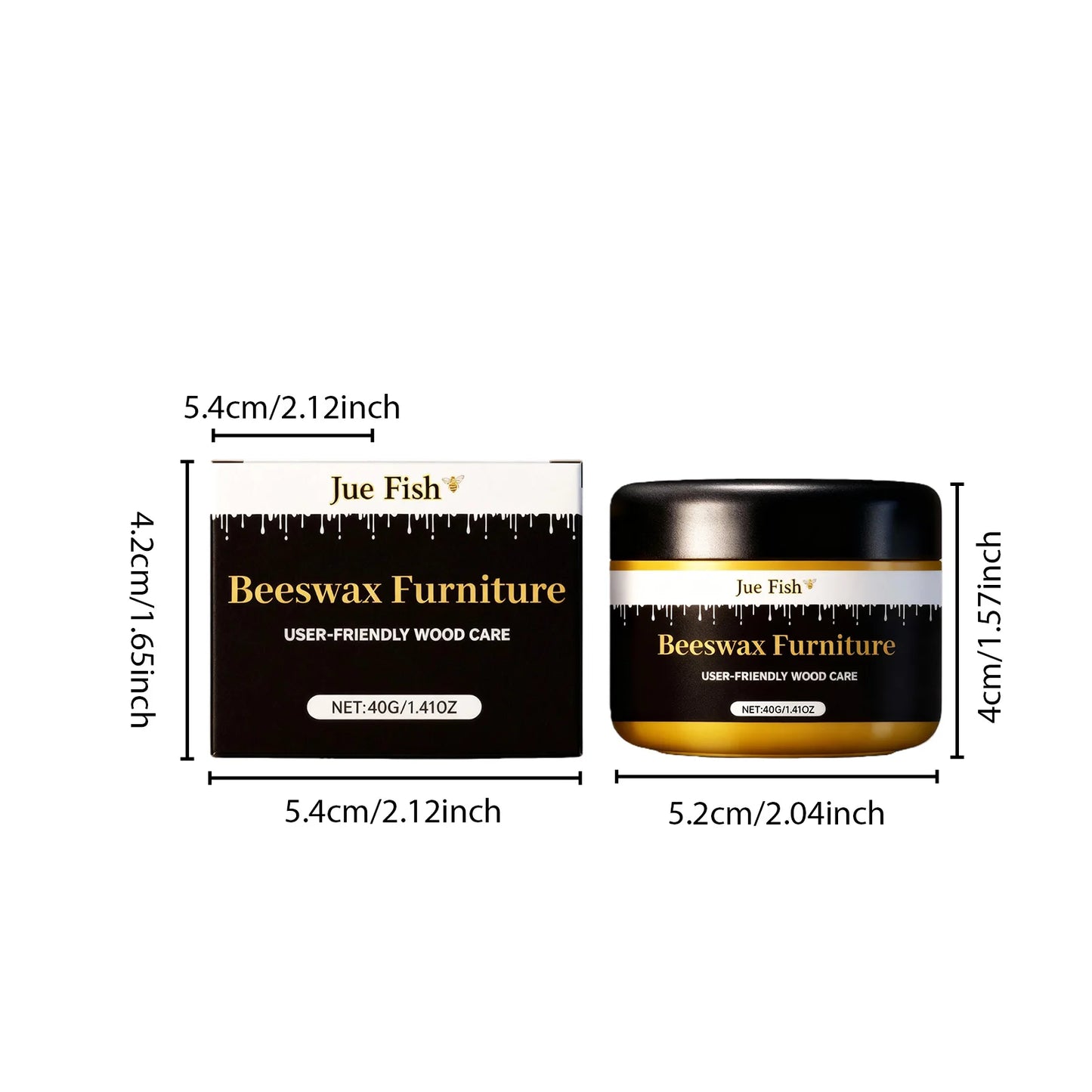 Natural Wood Care Wax – Cleaner, Restorer & Protector (40ml)