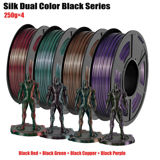 Silk Dual Color PLA Filament 1.75mm Bicolor Two-Tone 3D Print