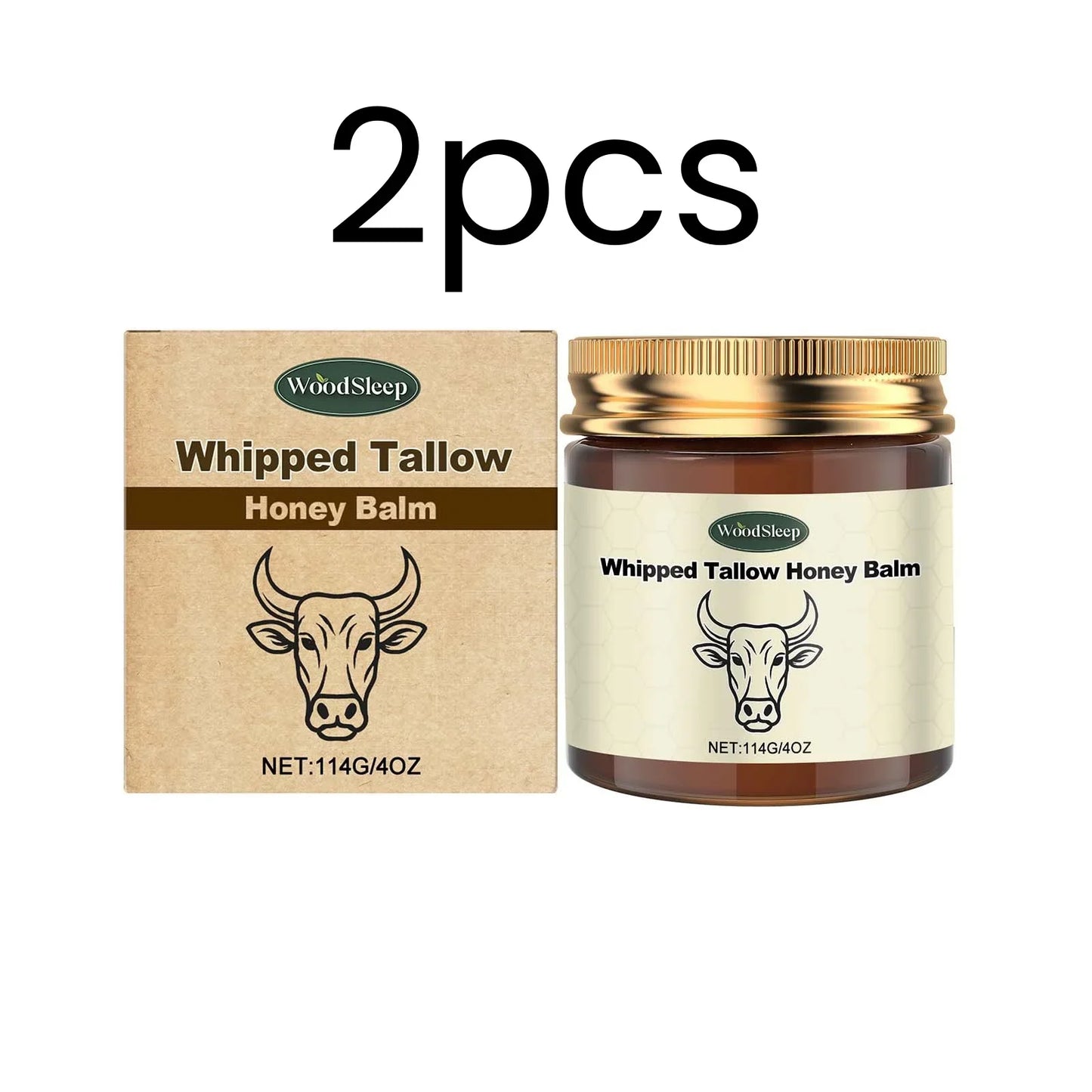 WoodSleep Whipped Tallow Honey Balm – Deep Skin Moisturizer