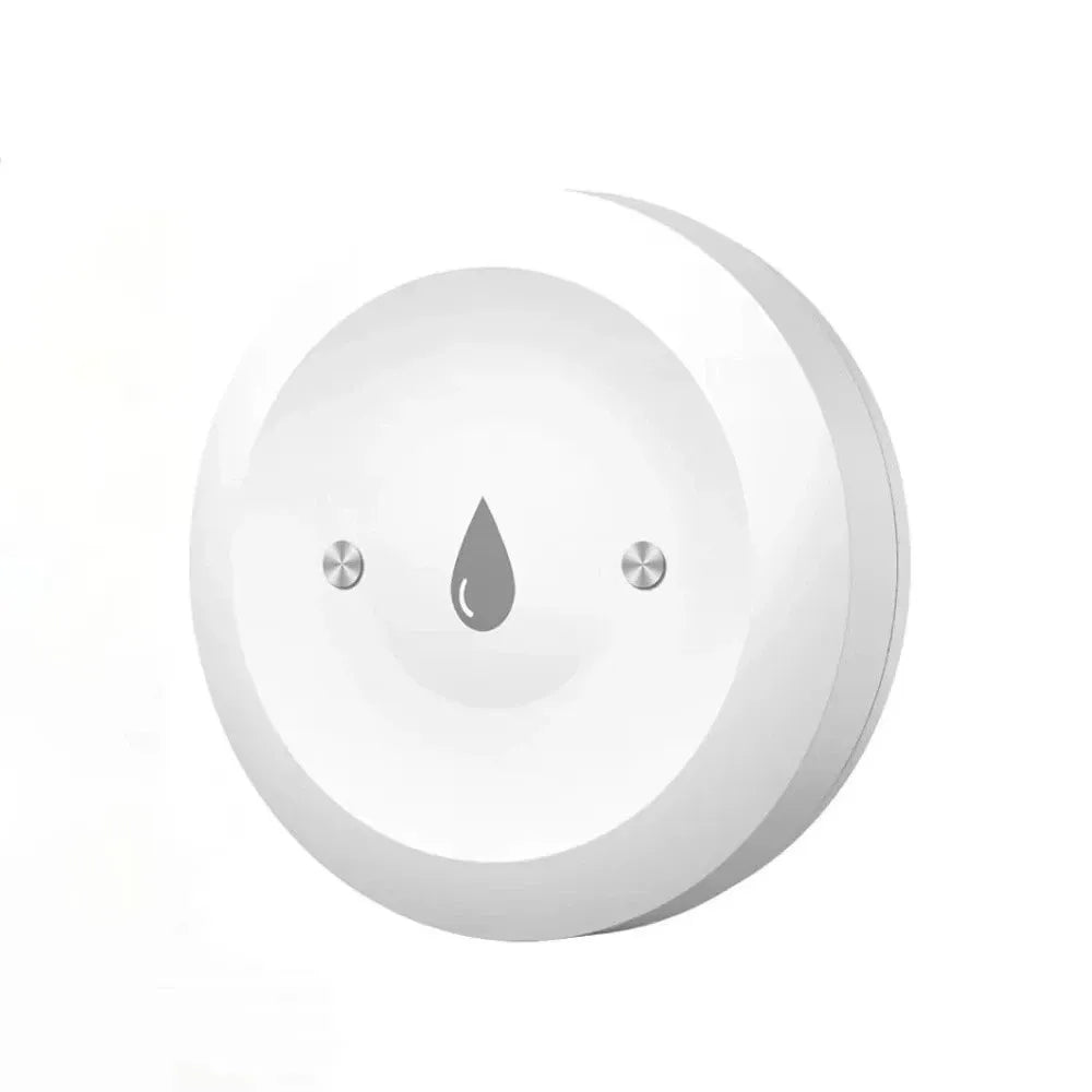 Alarm Function ZigBee Water Sensor APP Remote Monitoring ZigBee 3.0 Flood Water Detector Smart Life Control Peaceful Pleasures Health and Wellness White