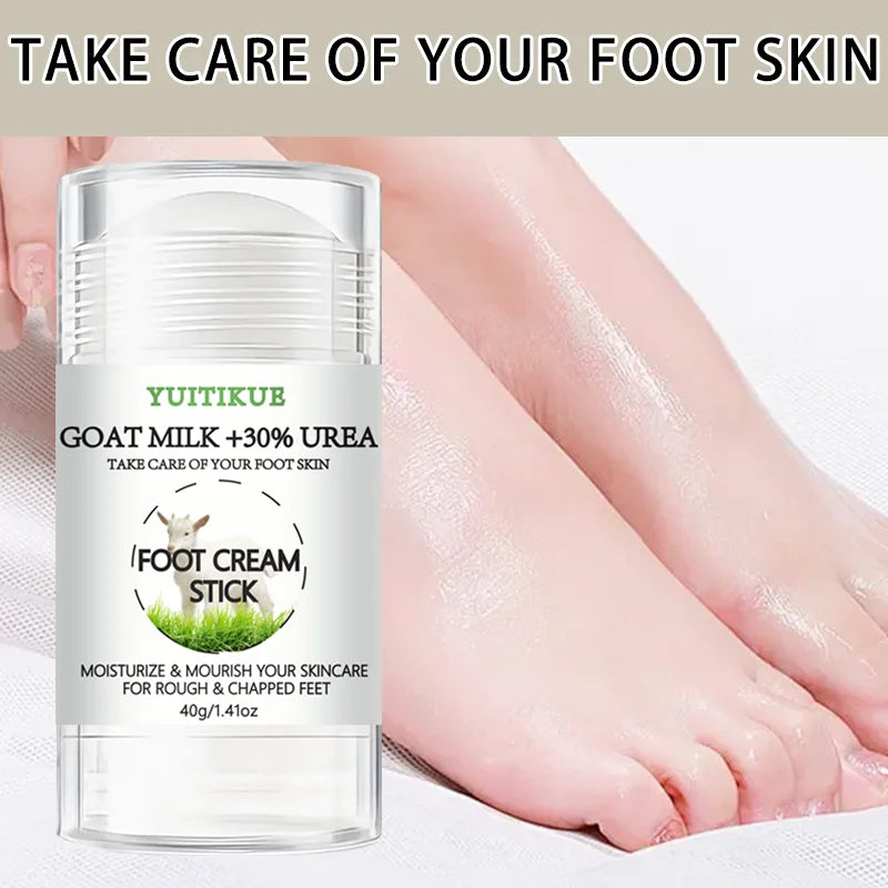 YUlTIKUE Goat Milk Foot Cream Stick 30% Urea Moisturize Rough chapped Feet Foot Care 40g Peaceful Pleasures Health and Wellness