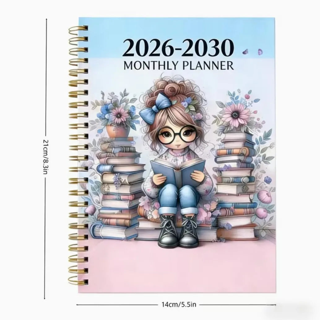 2026-2030 Monthly Planner 5-Year Academic Diary Spiral Bound Book