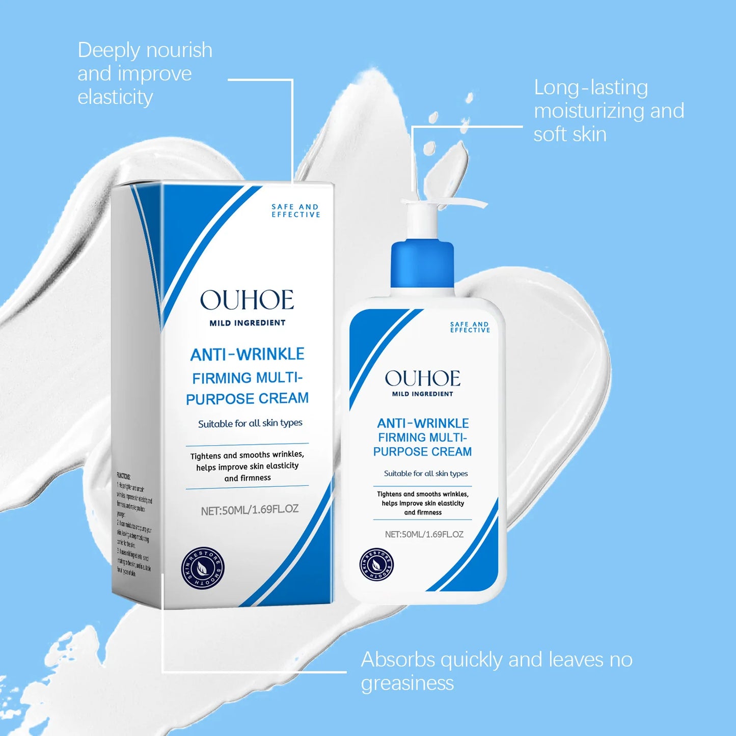 OUHOE Moisturizing Cream Hydrating and Moisturizing Enhance Skin Elastic Moisturizing Gloss Refreshing Skin Rejuvenation Skin Ca Peaceful Pleasures Health and Wellness