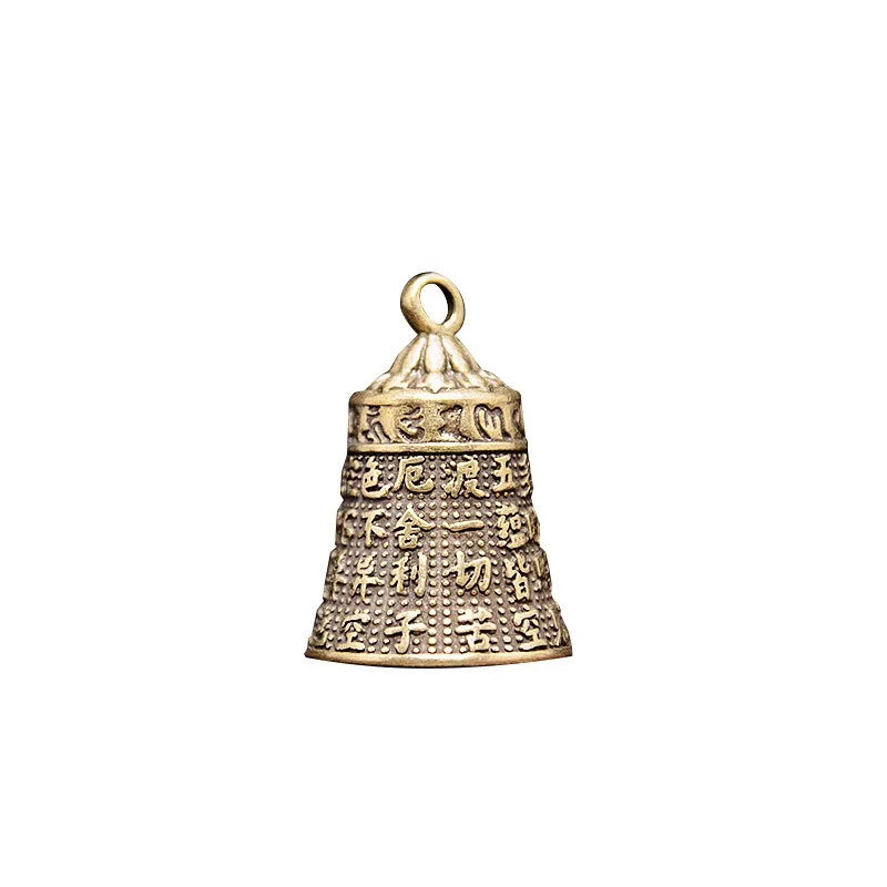 Brass Handicraft Die-casting Scripture Bell Car Button Wind Tibetan