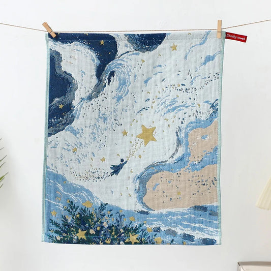 Large Cotton Gauze Hand Towel – Quick-Dry Kitchen Tea Towel Kitchen Hand Towel Peaceful Pleasures Health and Wellness C