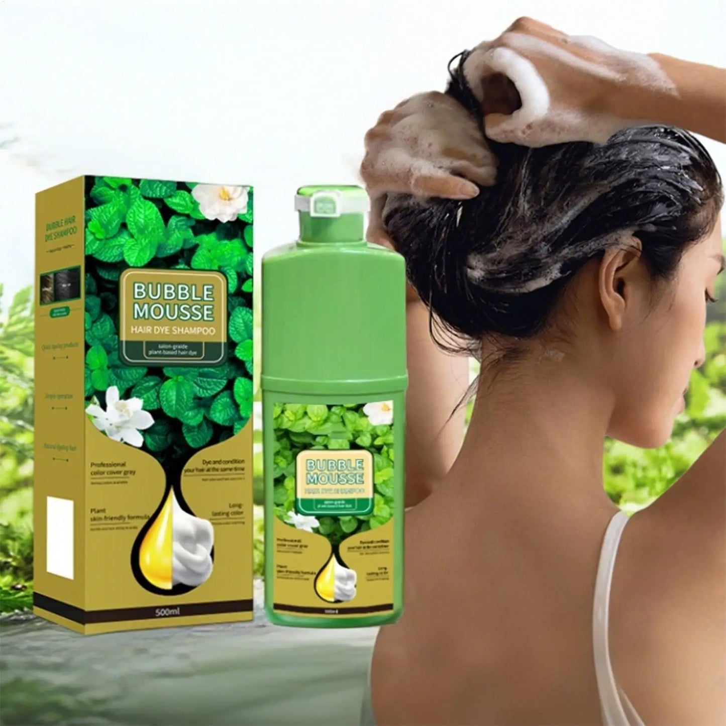 Natural Plant Herbal Hair Dye Shampoo – Cover Gray in 5 Min