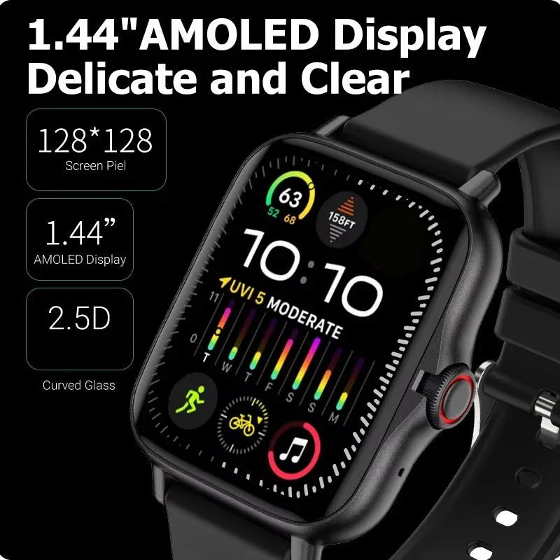 COTAUL Smart Watch 1.44" Bluetooth Call, Heart Rate & Sleep Tracker
