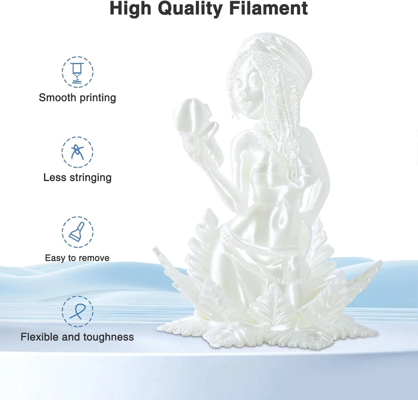 Silk PLA Filament 1.75mm 250g – Glossy 3D Printer Spool