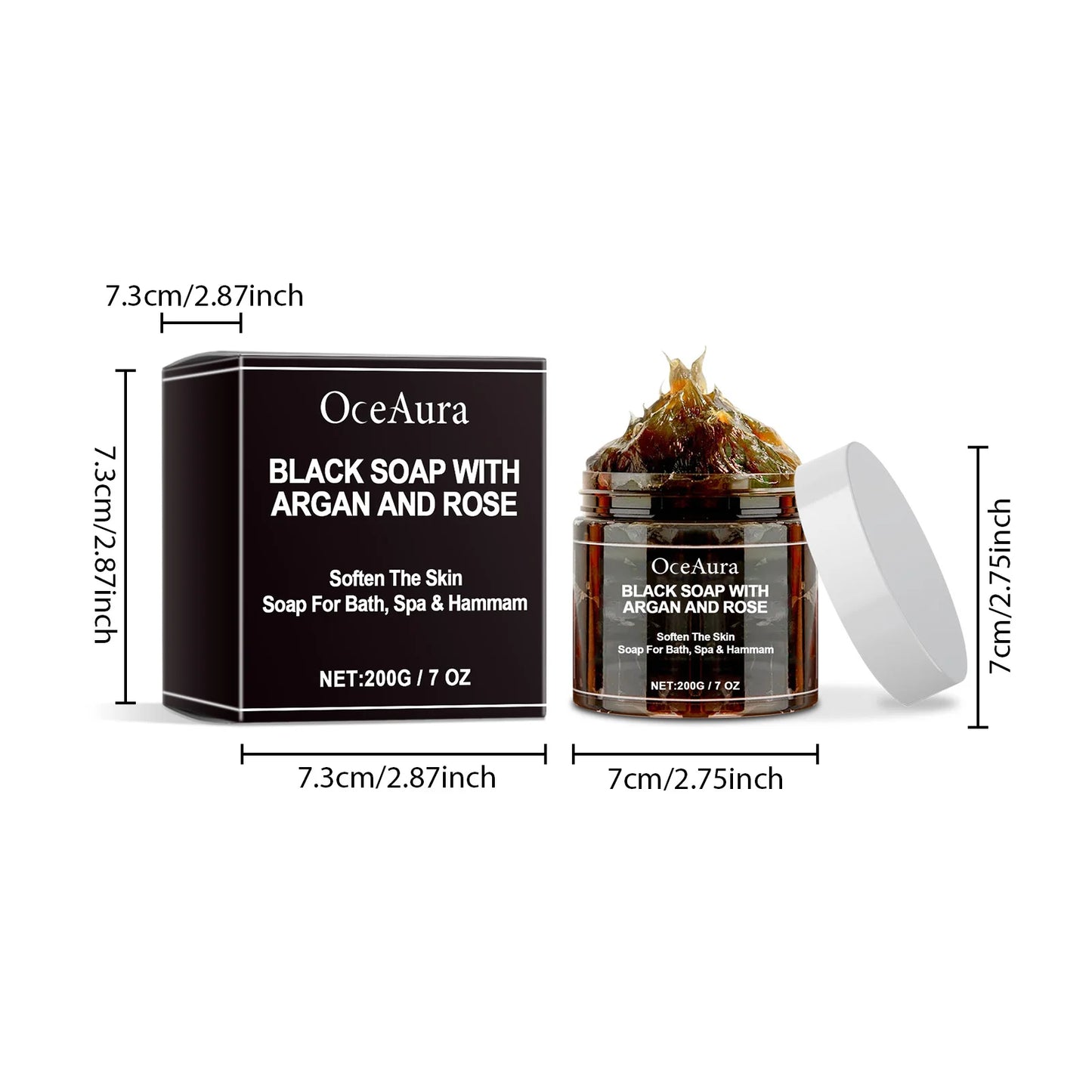 Black Cleansing Soap – Argan Oil & Rose Exfoliating Body Scrub Peaceful Pleasures Health and Wellness