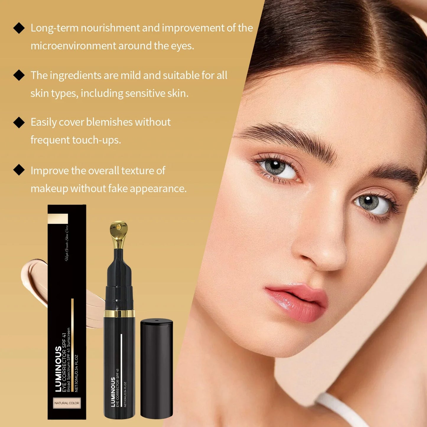 Waterproof Liquid Concealer – Full Coverage & Oil Control 10ml