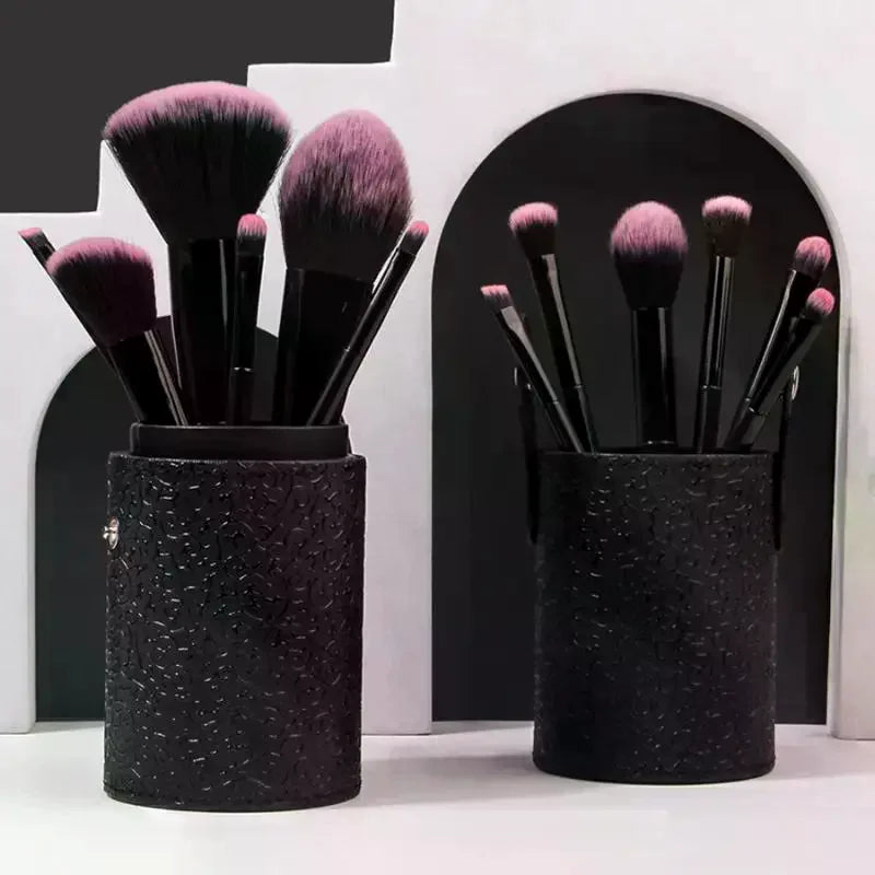 12Pcs Professional Makeup Brush Set Soft Synthetic Hair Brushes With Powder Puff For Foundation Powder Eyeshadow Travel Tools Peaceful Pleasures Health and Wellness