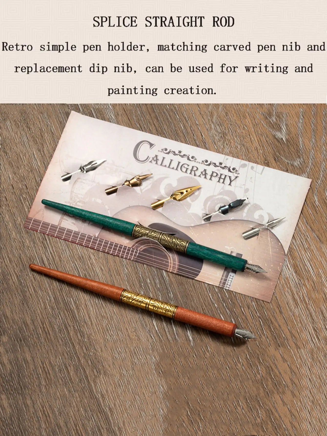 Bview Art Comic Dip Pen 5 Wooden Handler Artist Cartoon Calligraphy
