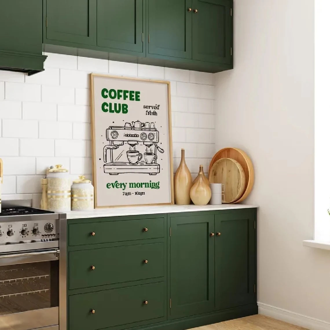 Barista Coffee Club Canvas Wall Art Print | Café Poster