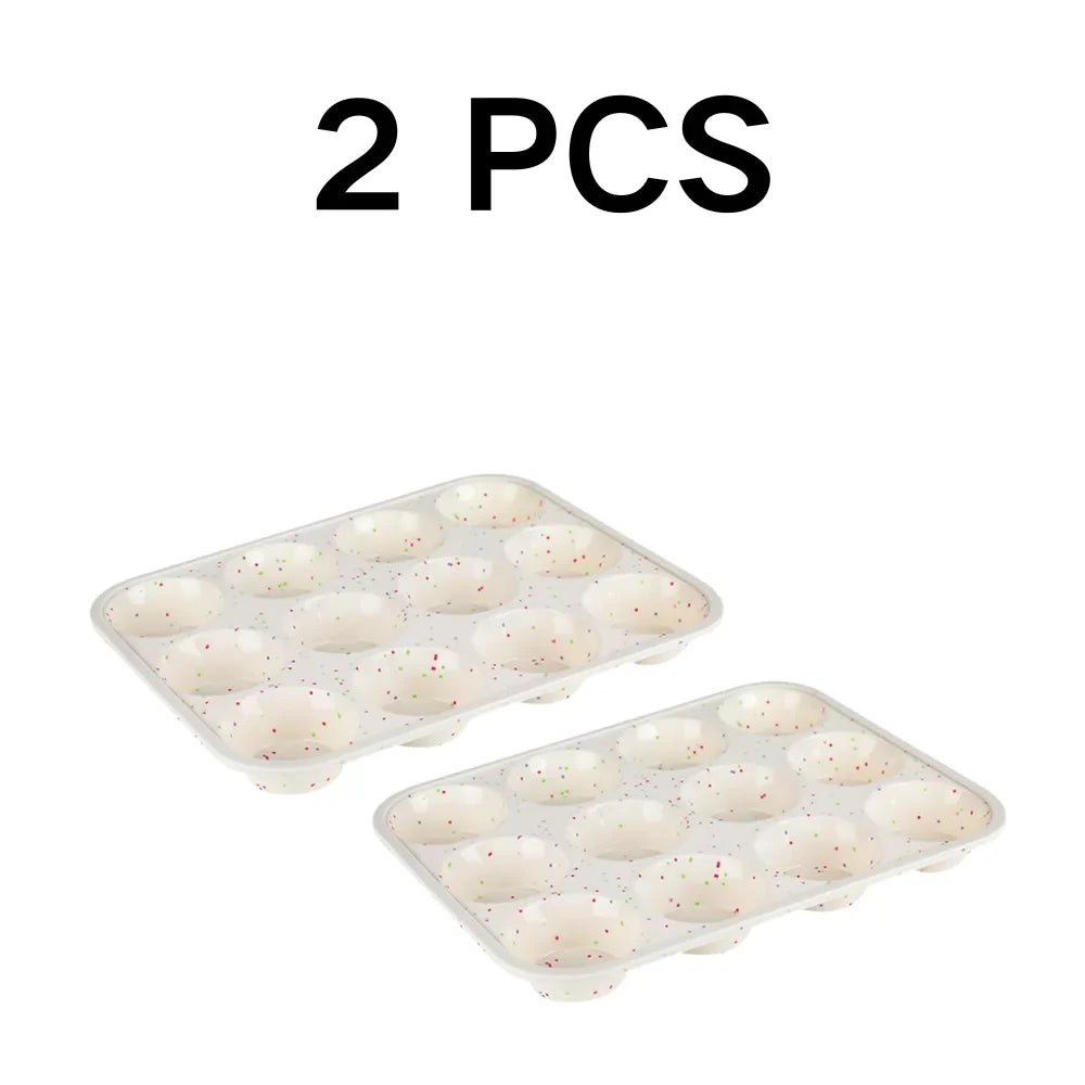 Nonstick Silicone Muffin Pan – 12-Cavity Cupcake Baking Mold