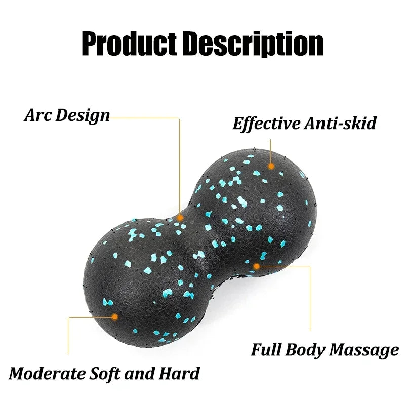 EPP 8cm Peanut Balls Body Massage Fascia Ball High Density Muscle Relaxation Lacrosse Fitness Yoga Myofascia Ball Relieve Pain Peaceful Pleasures Health and Wellness