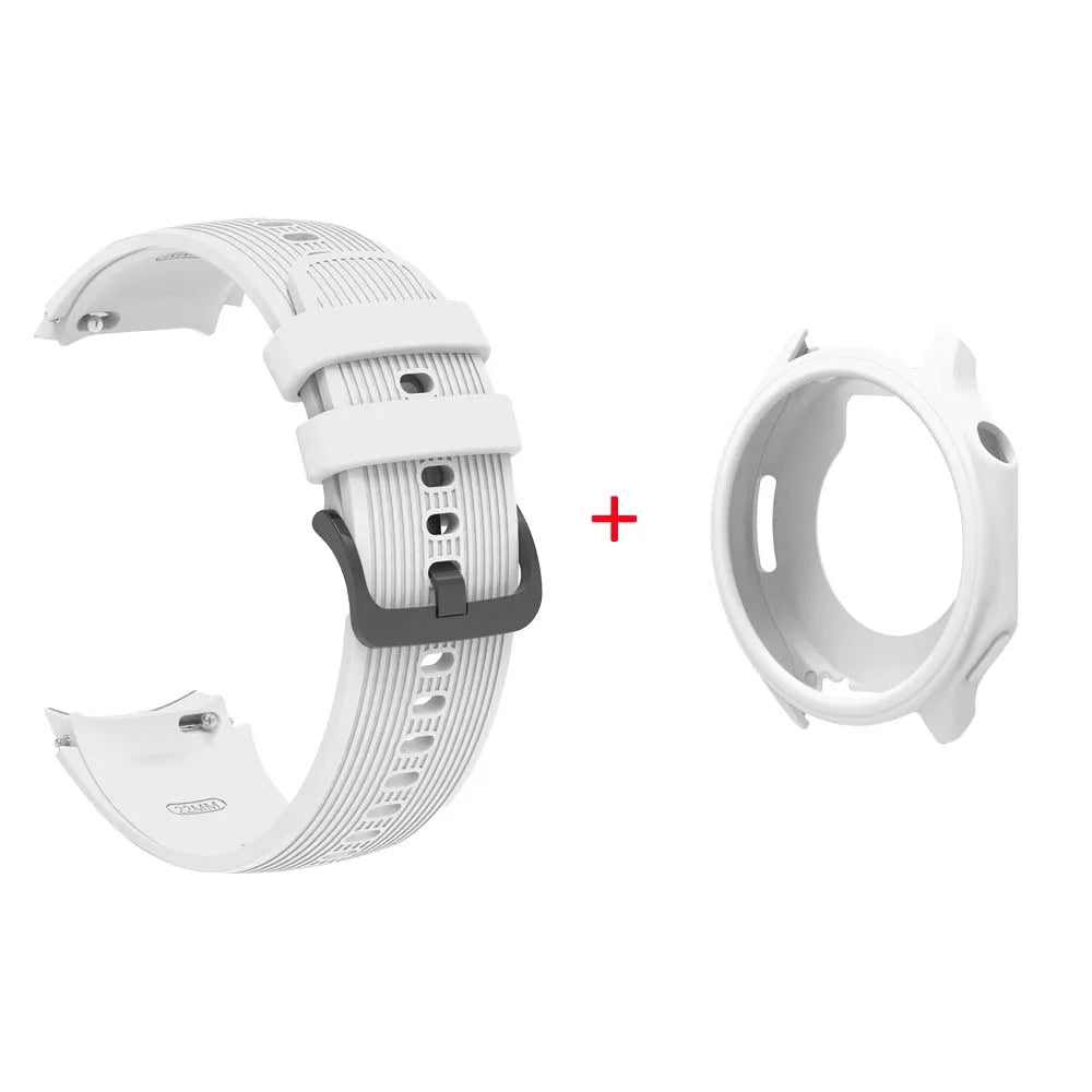 Silicone Watch Band & Case for OnePlus Watch 2/2R/3 & OPPO Watch X Peaceful Pleasures Health and Wellness Case Strap White OPPO X Oneplus 2