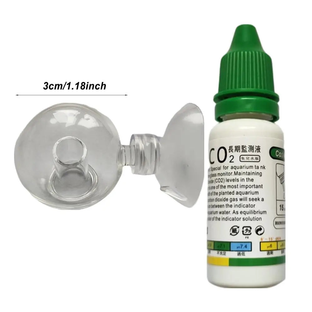 Aquarium CO2 Drop Checker | Glass Indicator Solution for Fish Tanks