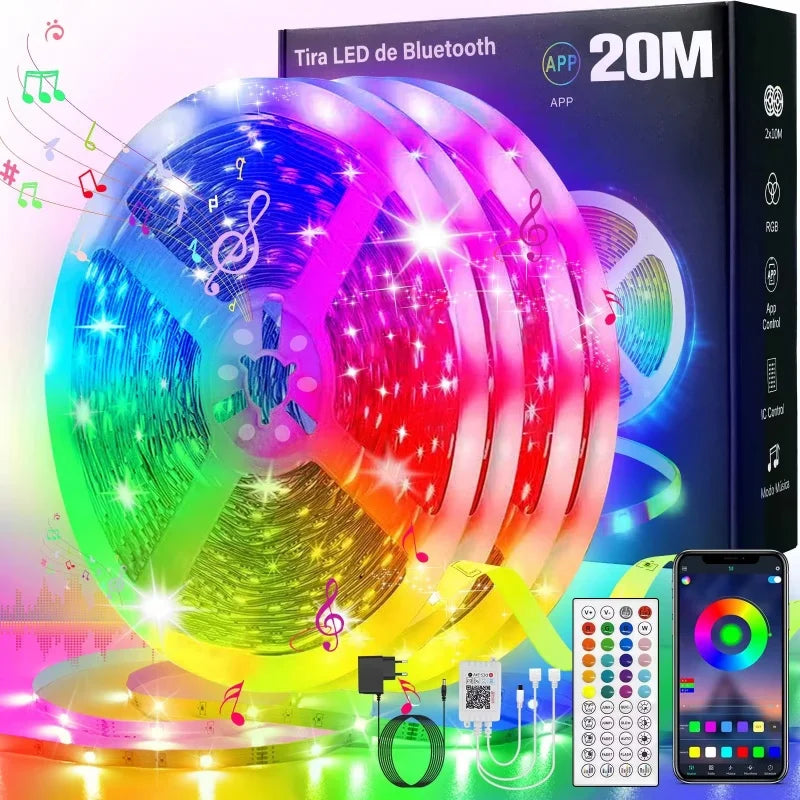 RUNTOIN USB RGB LED Strip Lights App Control Color Changing