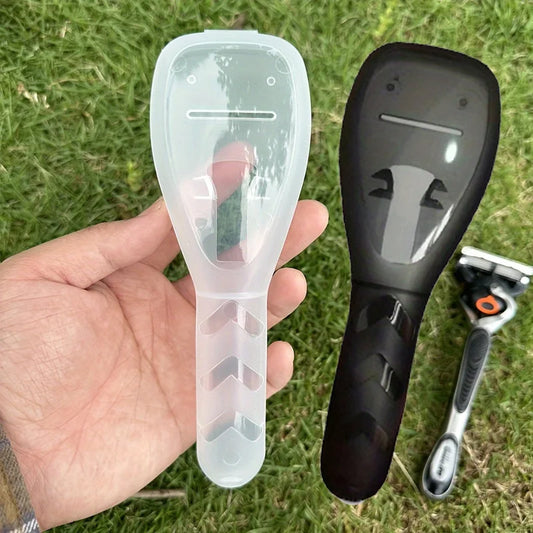 Transparent Razor Case – Travel Shaver Storage Box Razor Storage Case Peaceful Pleasures Health and Wellness