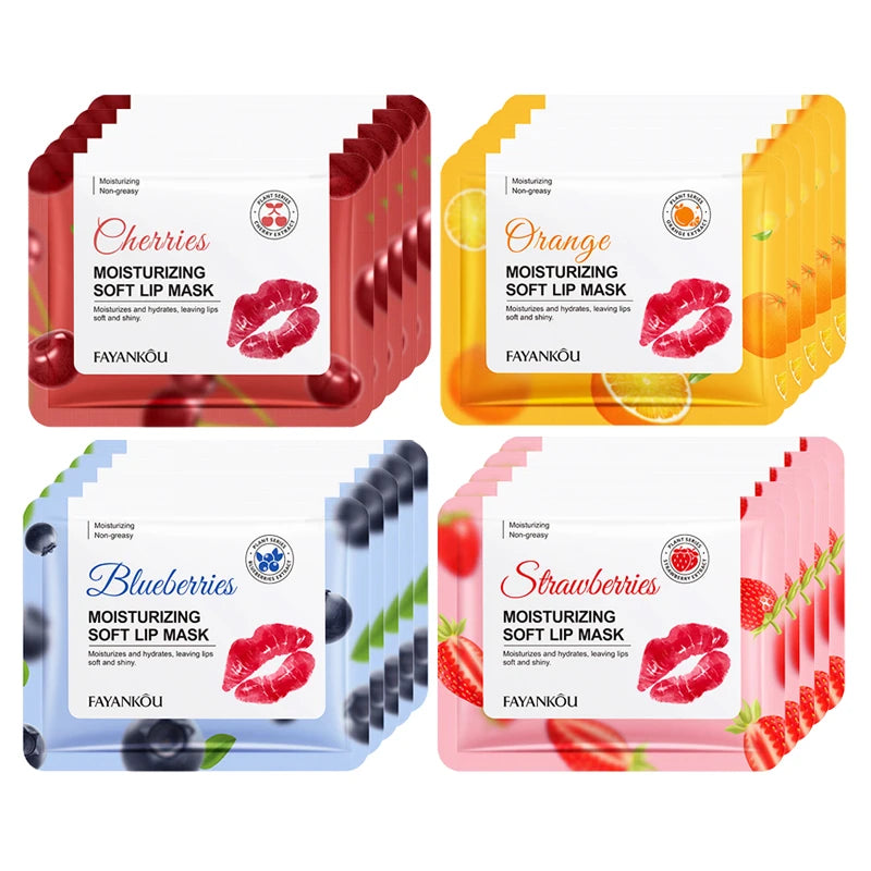 Crystal Collagen Lip Mask Patches – Cherry & Strawberry Plumper