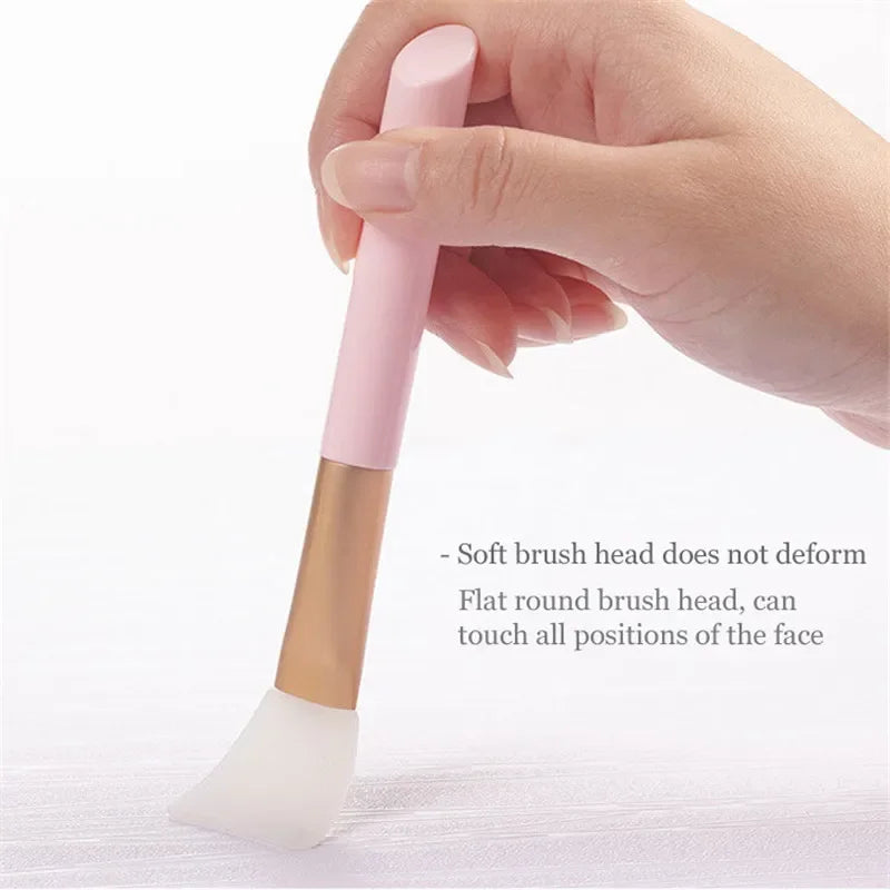 Silicone Facial Mask Brush Set – Soft, All Skin Types 1–5 Pack