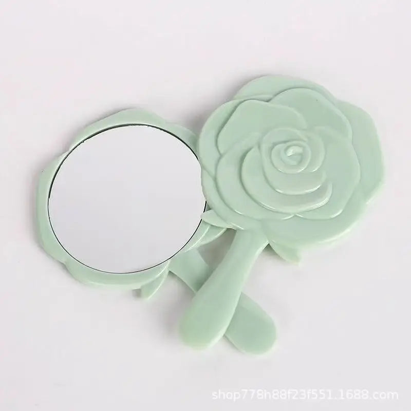 Portable Rose Pocket Makeup Mirror | Folding Compact Mirror