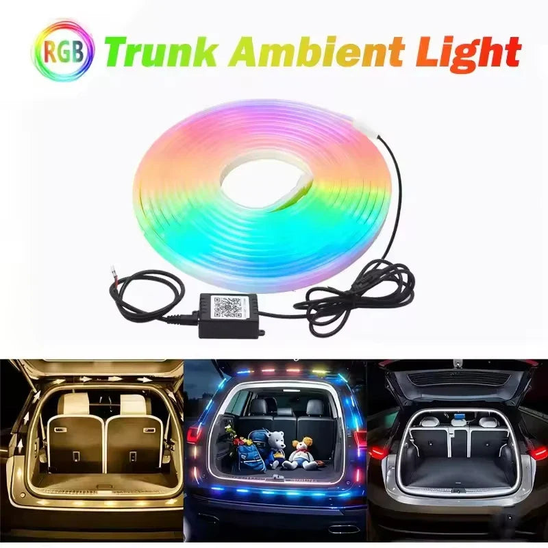 4m RGB Car Trunk LED Strip – App Controlled, SUV & MPV