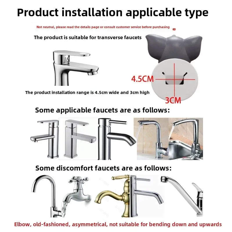 Upgraded Baby Cartoon Faucet Extender Hot Selling Children Hand Washing Assist Device Faucet Splash Proof Extended Mouth Peaceful Pleasures Health and Wellness