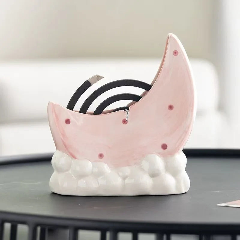 Ceramic Mosquito Coil Holder – Cute Indoor Minimalist Rack Mosquito Coil Holder Peaceful Pleasures Health and Wellness