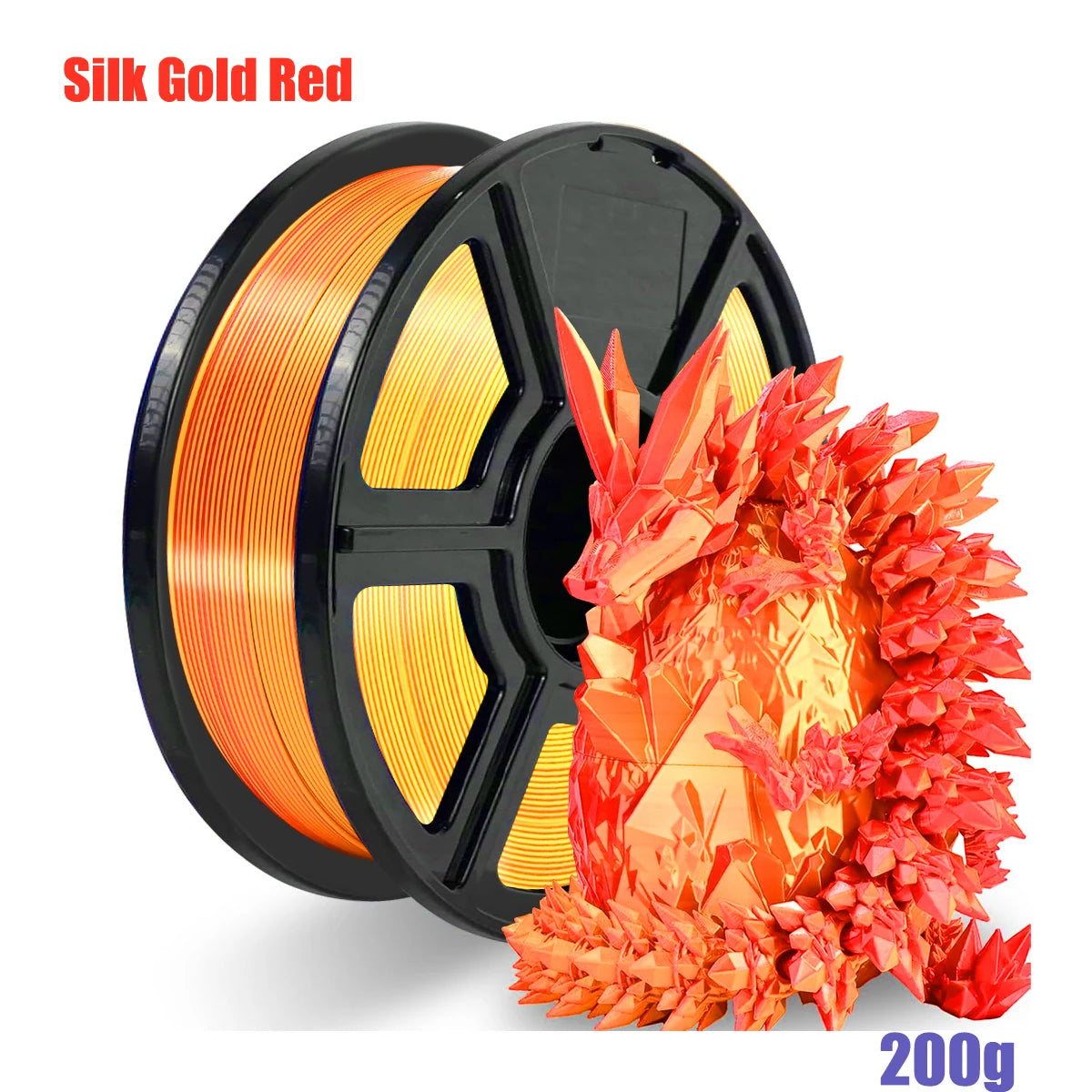 Dual-Color Shiny PLA Filament 1.75mm | 4 Colors, 200g–1kg