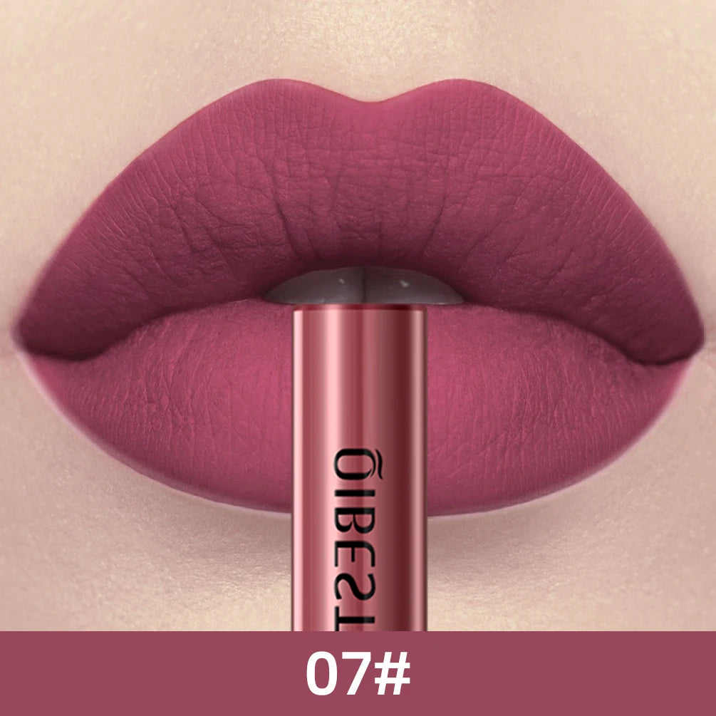 QIBEST 24 Colors Matte Liquid Lipstick Waterproof Lasting Velvet Nude Red Lip Gloss Tint Makeup Black Purple White Lipsticks Peaceful Pleasures Health and Wellness 17