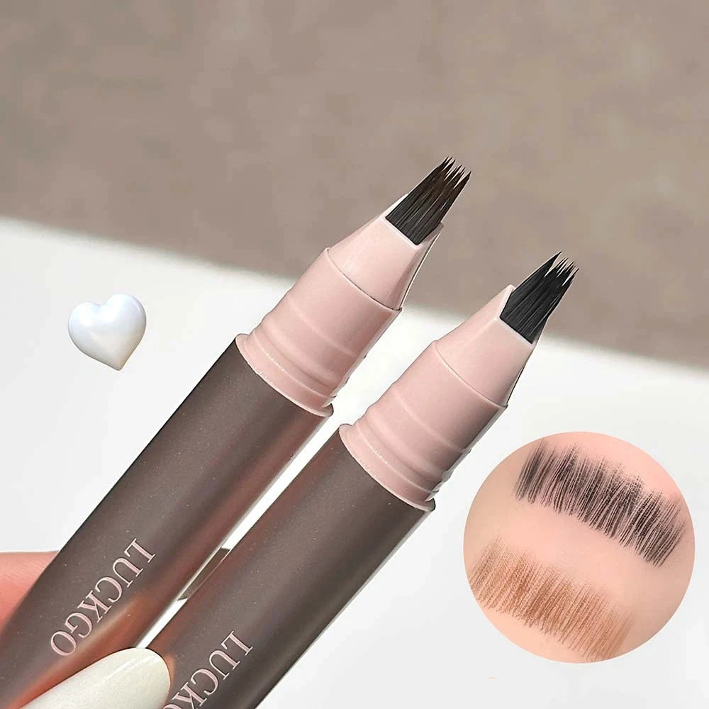 Waterproof Multi-Tip Liquid Eyebrow Pen – Long-Lasting & Natural