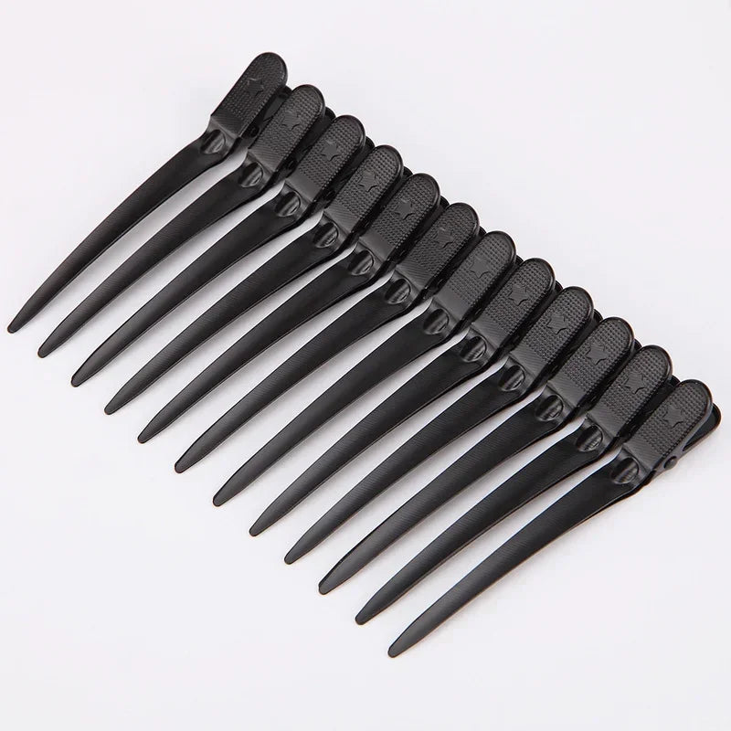 Sectioning Hair Styling Tools, 12pcs/Set, Flat Duck Mouth Hair Clamps, Hairdressing Cutting, Hairpin Holding, Hair Styling Clip Peaceful Pleasures Health and Wellness