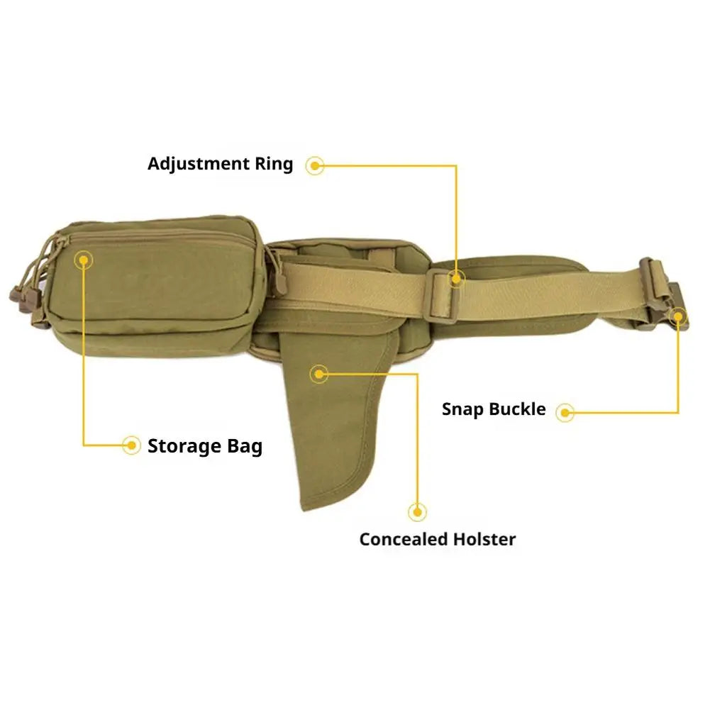 Concealed Carry Fanny Pack – Expandable Canvas EDC Waist Bag