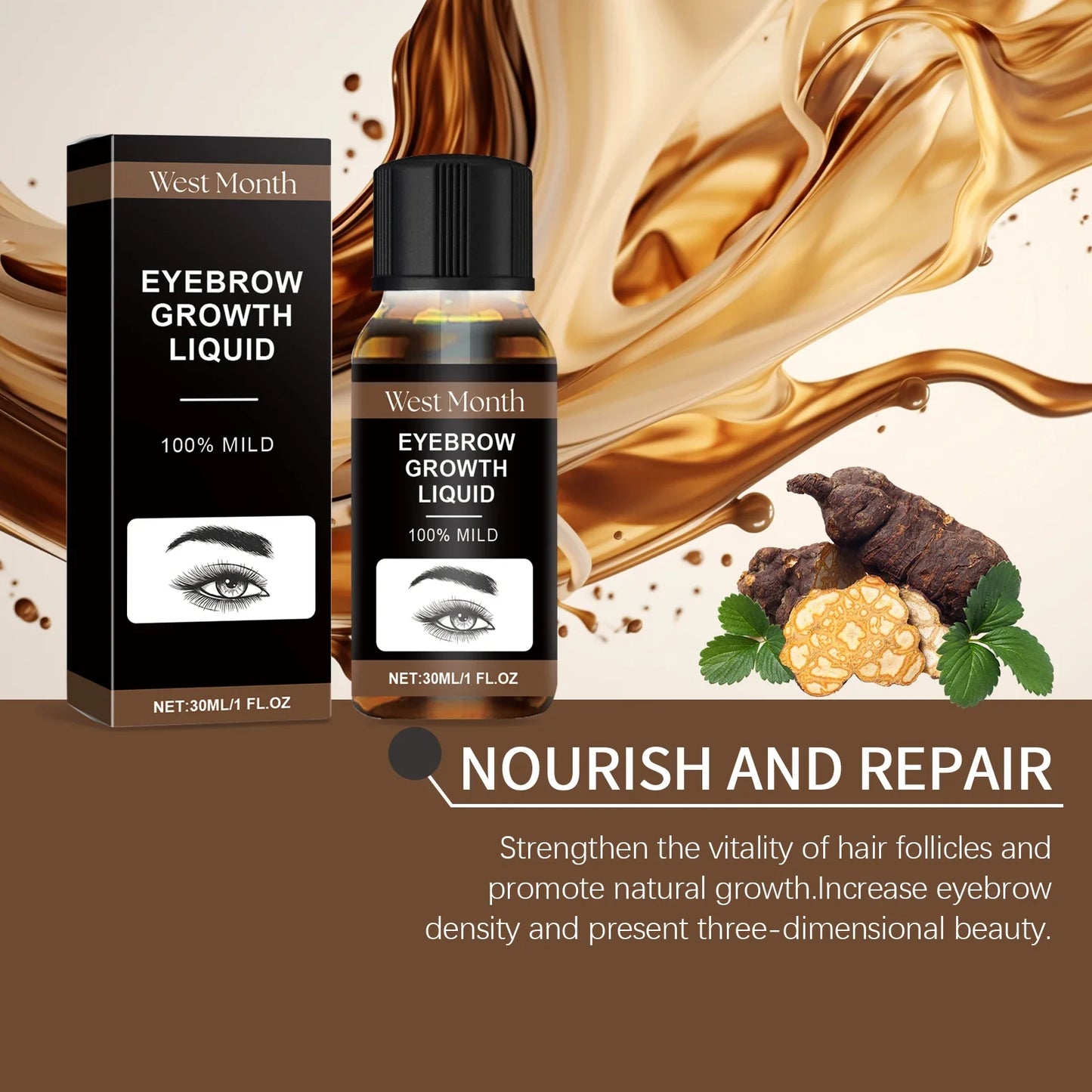 WEST MONTH Eyelash & Eyebrow Growth Serum | Fuller Lashes