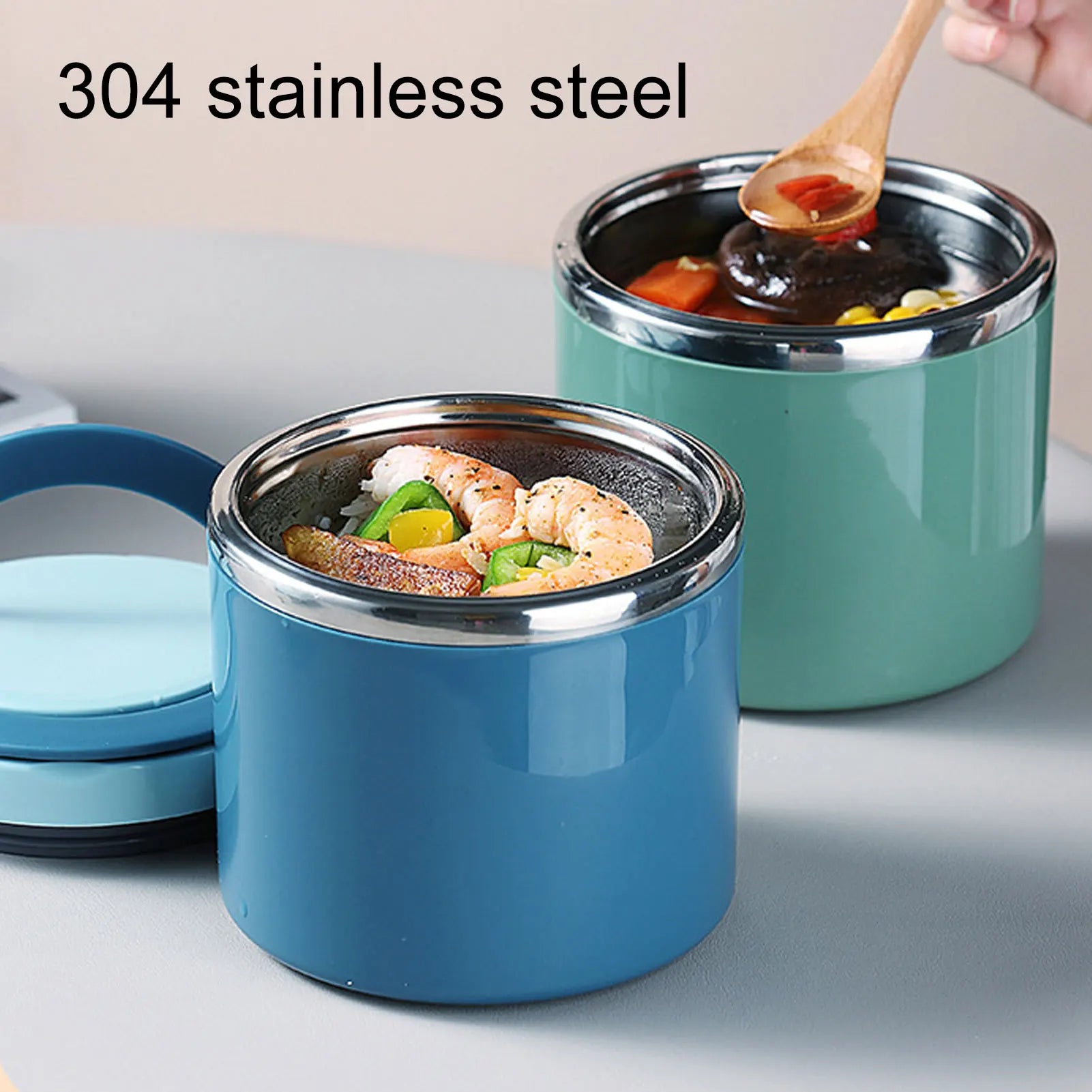 Lunch Box Food Containers Stainless Steel Large Capacity Snack Box Container For Outing Camping Traveling Peaceful Pleasures Health and Wellness