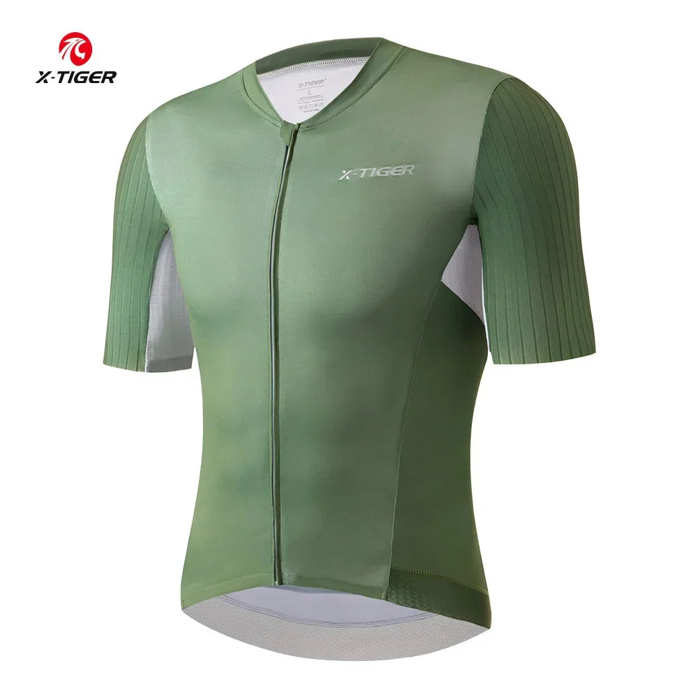 X-TIGER Men's Pro Cycling Jersey – Breathable Short Sleeve Road Bike