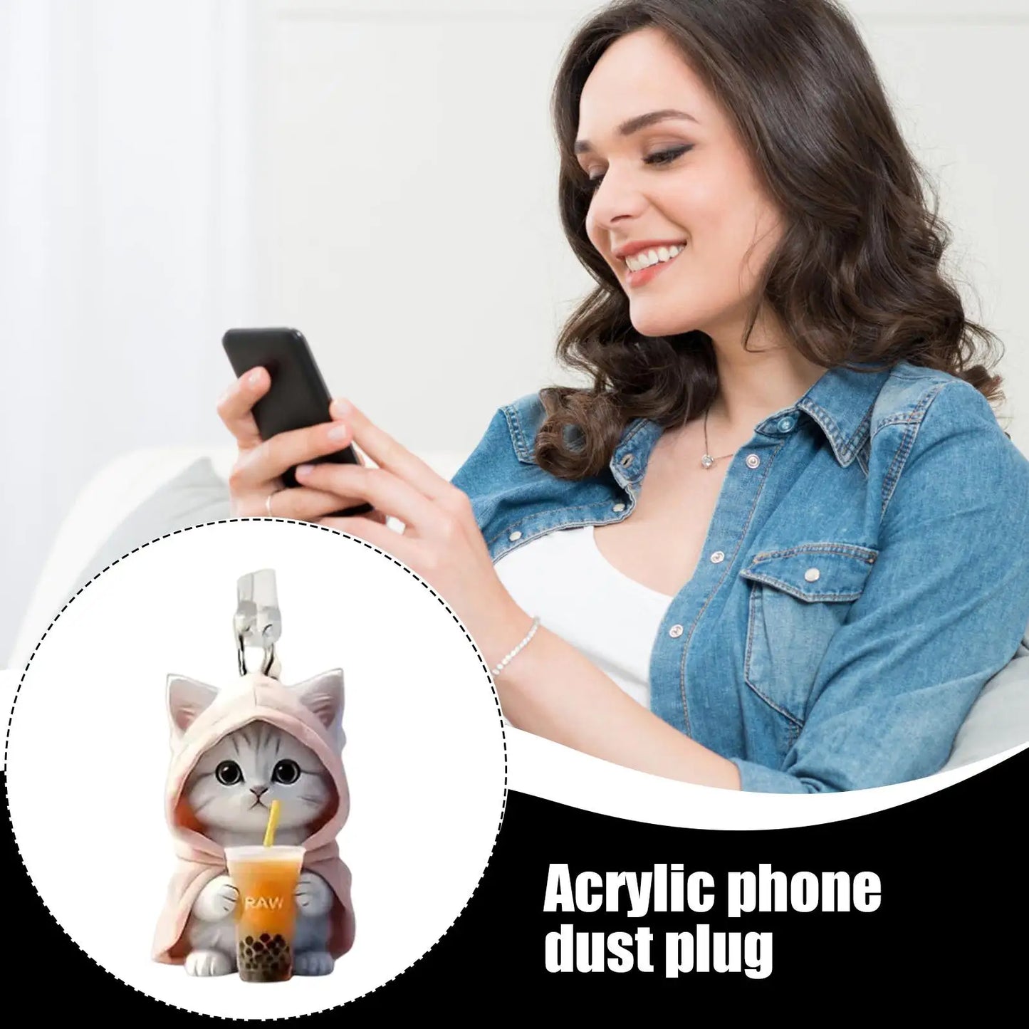 Acrylic Dust Plug for Type-C & iPhone Charging Port