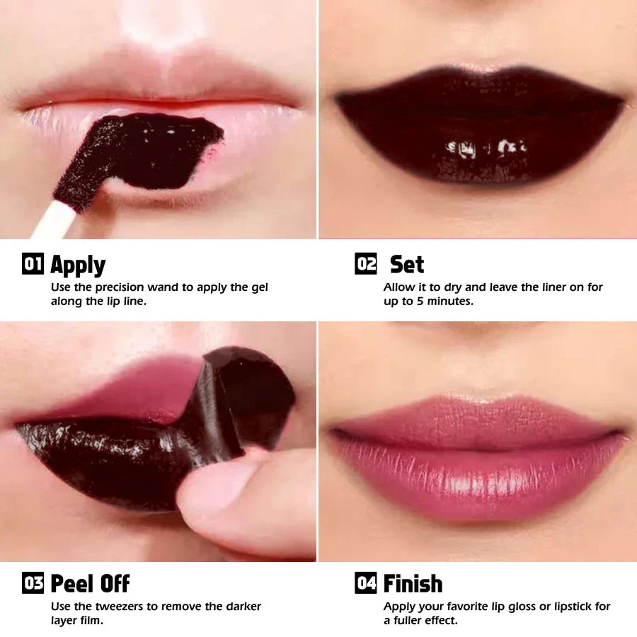 KAFURUX Korean Matte Peel-Off Lip Tint – 7 Colors Lip Stain